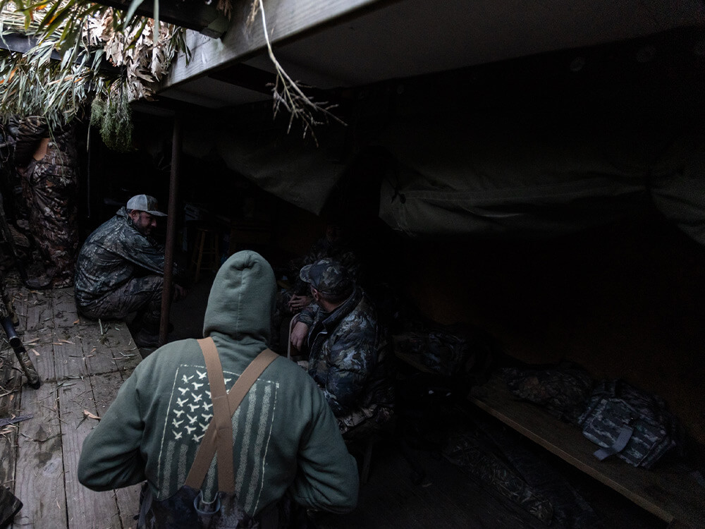 inside of hunting blind