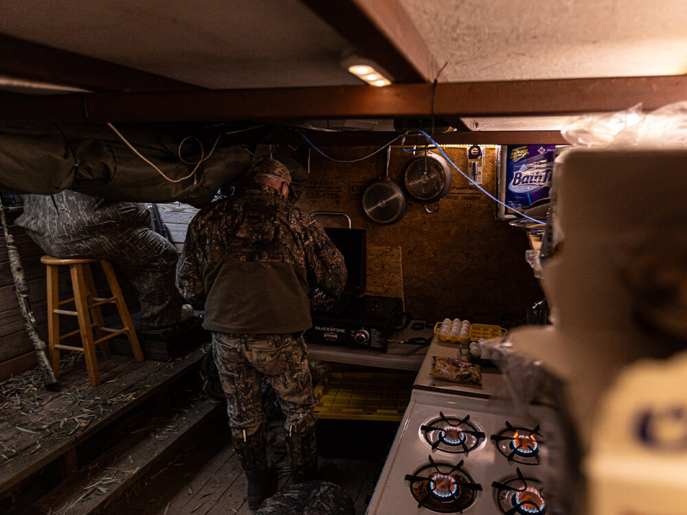 inside of hunting blind